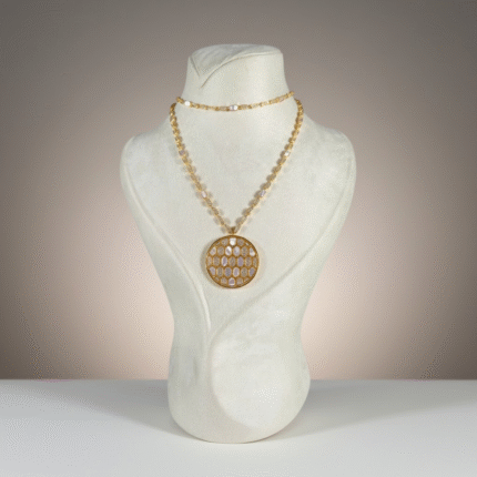 Honey Lattice Long Necklace