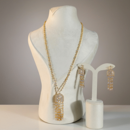Golden Cascade Necklace Set